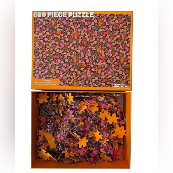 Anthropologie Bouffants & Broken Hearts 500 Piece Puzzle Preowned - Picture 2 of 9